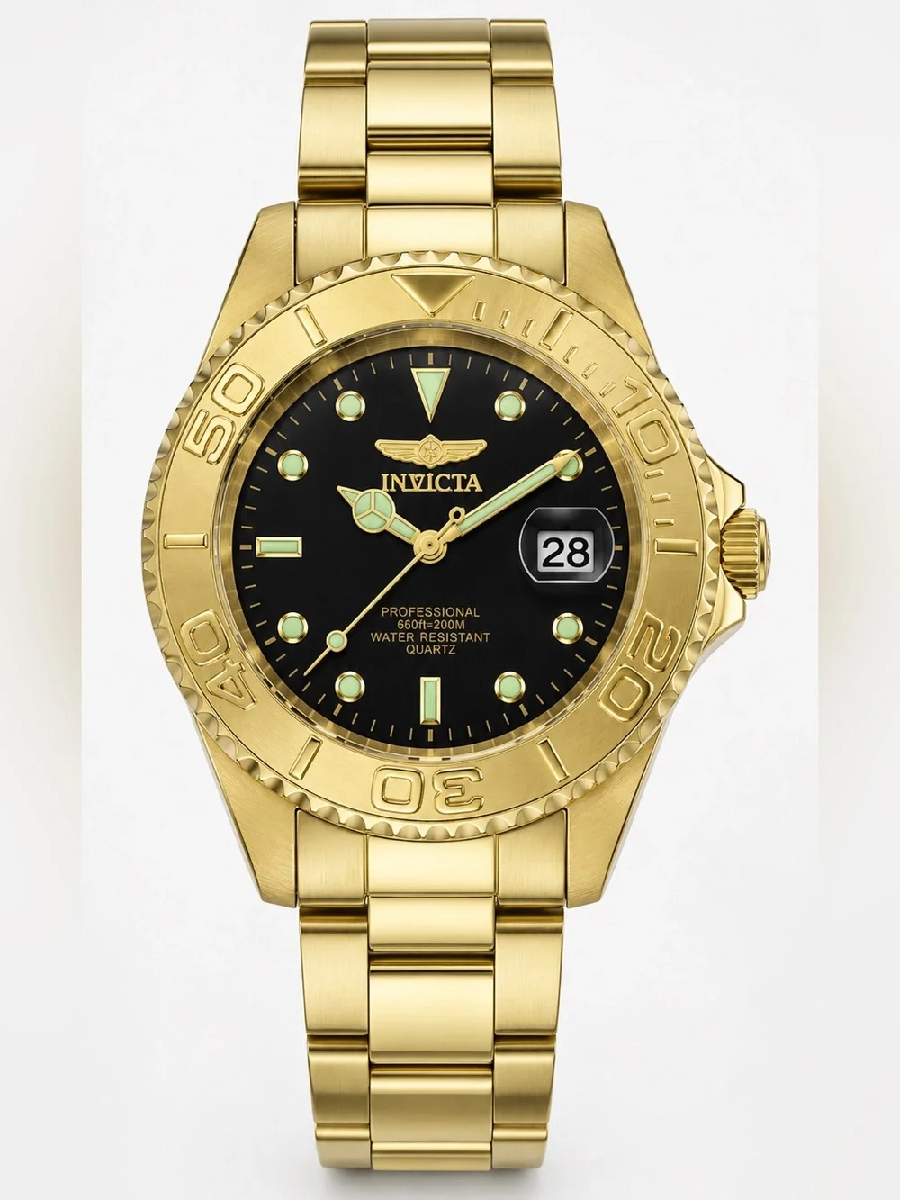 Invicta Pro Diver 29939 Men’s Gold 37.5mm Quartz Watch w/ Box NWT